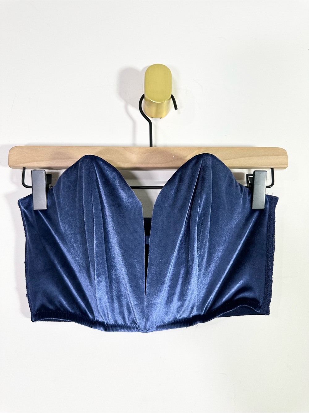 Victoria’s Secret Blue Velvet Unlined Bustier Bra Top